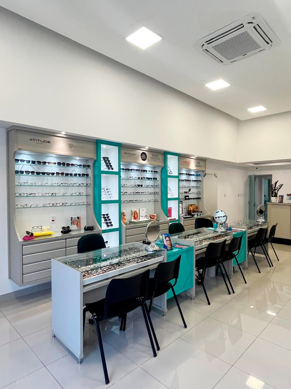 Ambiente da Ótica Steller Rio Claro